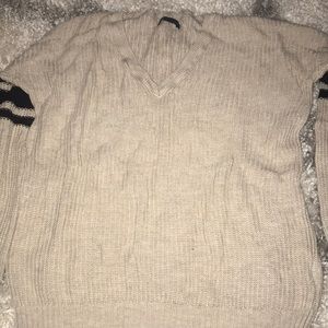 Varsity v neck sweater